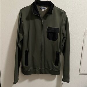 MENS Fred Perry ZIP UP JACKET​ army green size small S​​​​​​​